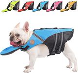 French Bulldog Life Jacket Professional Dog Safety Vests for Swimming, Superior Buoyancy and Rescue Handle (Chest Girth: 17" to 30",Weight: 17" to 28" LB)