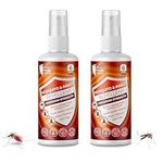 Mosquito & Insect Repellent 100ml (Pack of 2 Bottles) | 100% Natural Formula | Repels Mosquitoes, Midges & Ticks | Up to 6 Hours Protection | DEET Free