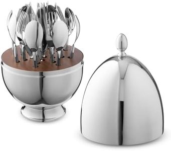 Godinger Utensil Holder Flatware Caddy Egg Organizer Cutlery Holder Kitchen Countertop, Forks, Spoons, Knives, 24 Pieces