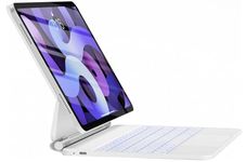 HOU Keyboard Case for iPad Air 11 inch 2024 (M2)&iPad Pro 11 Inch (4th/3rd/2nd/1st) Gen 2022,iPad Air 5th&4th Generation Case with Keyboard,Magic-Stand, Multi-Touch Trackpad,7 Colors Backlight,White