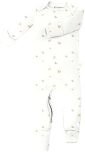 GUNAMUNA Unisex Baby, Toddler Ultra-Soft Convertible Pajama, Footie Romper Sleeper w/Diaper Zipper, Ducks, 12-18 Months