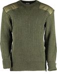 Adults Military Army Security Pullover Jumper Sweater Crew Neck (L, Olive)