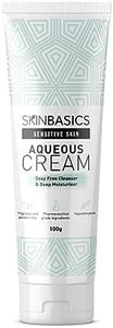 SKIN BASICS Aqueous Cream BP Tub 100g - Gentle Soap Free Cleanser Wash - Clinically Tested, Non-Irritating, Hypoallergenic Deep Moisturiser for Dry & Sensitive Skin