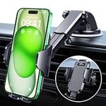 VANMASS Best【2024 Newest & Strongest】 Cell Phone Holder Car【Military-Grade Patent Safety Certs】 Phone Mount Cradle Stand Dashboard Windshield Vent for iPhone 15 Pro Max 14 13 12 Samsung Android Truck