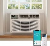 EliteEdge 12000 BTU Window Air Conditioner with WiFi and Remote Control, 115V Smart AC Unit Cools Up to 550 Sq.Ft, 3-in-1 Cooling Dehumidifier Fan, Easy Install, White
