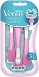 Gillette Venus Disposable Razors For Women, Venus Sensitive Womens Razors, 3 Count