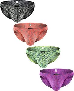 iKingsky Bolsa grande de los hombres calzoncillos sexy abultamiento ropa interior Aiedrigen cintura hombres calzoncillos, 4 unidades., L