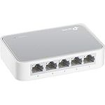 TP-Link 5 Port 10/100 Mbps Fast Ethernet Switch, Desktop Ethernet Splitter, Ethernet Hub, Plug-and-Play, Fanless Quiet, Desktop Design, Green Technology, Unmanaged (TL-SF1005D)