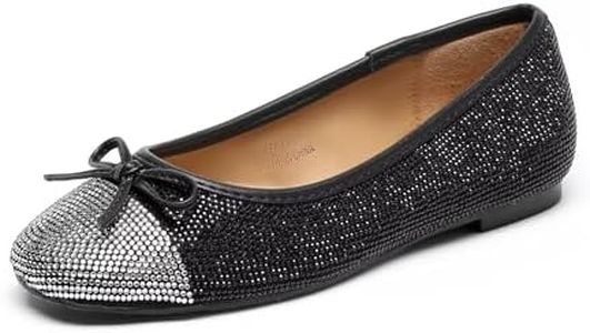 Lryweisy Womens Flats Shoes, Comfortable Flat Shoes for Women Dressy with Various Outfits and Wear to Banquets, Weddings, Parties, Dances, Work Occasions., Black 02, 8