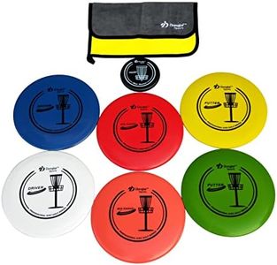 DDonglai Disc Golf Starter Set with 2pcs Driver, 2pcs Mid-Range, 2pcs Putter, 1pc Mini Marker and Towel