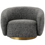 Kingsman Furnitures Brok Swivel Chair 360 Degree Rotatable Sofa for Home | Bedroom, Living, Dining & Drawing Room | Ultra Soft and Comfortable for Stress Free Premium Textured Fabric (Rocat Black)