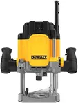 DEWALT Plunge Router 15 AMP, Includes Spindle Lock Button, 1/4” and 1/2” Collets, Built-In LED Light, Corded (DWE625)