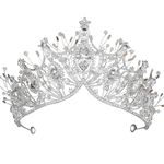 Sliver Crown for Women,Crystal Wedding Tiara for Women,Tiara and Crown for Women Birthday Headband,Queen Tiara Bridal Wedding Headpiece Women Hair Accessories,Hair Accessories for Party