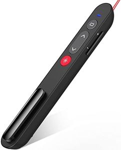 NinjajoyOX Laser Pointer for Presentations, Wireless Presenter Clicker for PowerPoint Slide with Hyperlink & Volume Control, Presentation Remote for Mac/Computer/Laptop, Google Slide/PPT/Keynote