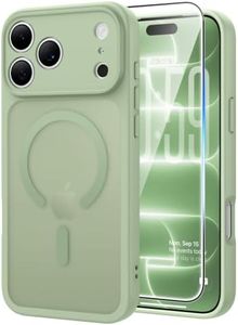 FNTCASE for iPhone 17 Pro Case: Translucent Light Moss Slim Cases Compatible with MagSafe, Full Camera Protection & Tempered Glass Protector, 14FT Military Grade Drop Tested, Matte Skin-Friendly