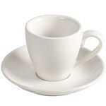 ionEgg Porcelain Espresso Cup with Saucer, Espresso Shot Cup, 80ml/2.7Oz, White…