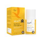 SkinQ Sunscreen for Men & Women 50ml with Vitamin C, SPF 40 & Broad Spectrum PA++++ | Sun Protect Ultra Light Gel suitable for All Skin Types | Lightweight, Non-Sticky & Water-Resistant