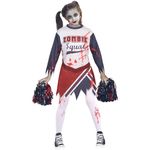 A2Z 4 Kids Girls Zombie Cheerleader Halloween Attire Top Shredded - Zombie Squad Set 346._6-8