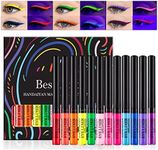 12 Colors Matte Liquid Eyeliner Set UV Glow Neon Rainbow Colorful Eyeliner Pencil Waterproof Long Lasting Smudge-proof Eye Liners Makeup Set Gift For Women (Set C)