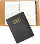 Refillable Address Book with Alphabetical Tabs, w/Pockets, 648 Large Print Telephone Birthday Email PU Leather Hardcover Durable for Women Men Seniors Home Office, 236Pages, A5, Black