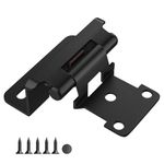 HOSOM 50 Pack 1/2 Inch Overlay Semi Partial Wrap Around Cabinet Hinges Black, Kitchen Cabinet Door Hinges, Matte Black Semi Hidden Cabinet Hinges Self Closing Cabinet Hinges with Door Bumper