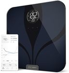 Greater Goods Smart Connected Body Fat Digital Bathroom Scale (Black-Black LCD)