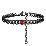 PROSTEEL Large Ankle Bracelets for Women Plus Size Cuban Link Anklet