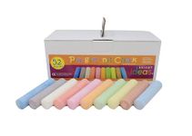 Bright Ideas PK52 10cm Giant Playground Chalk, Assorted Coloured Playground Chalk for Children, Bright Washable Sidewalk, Pavement, Blackboard Chalk 52 Assorted Chalk Sticks. BI8014