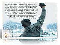 Rocky Balboa Motivational Movie Poster(3) HD Canvas Prints Wall Art Decor Boxing Inspirational Quotes Artwork Decor Painting Hang To Gym Office (Unframed,12x16 in)