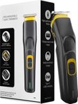 FABUNIK Trimmer Men, Beard Trimmer for Men, Professional Hair Clipper, Cordless Professional Hair Trimmer Titanium coated blade waterproof Trimmer 90 min Runtime 12 Length Settings (Black, Yellow)