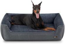 Feandrea Dog Bed, Linen-Look Pet Be