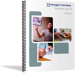 The Manager's Red Book - Request Days Off logbook/notebook/planner, 8.5"x11" semi-annual, 118 pages, 8 lines per day (F2835) (July 2026 - December 2026)