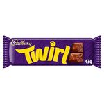 Cadbury Twirl Bars Half Box x 43g Fresh Case Pack (Original Milk Chocolate)