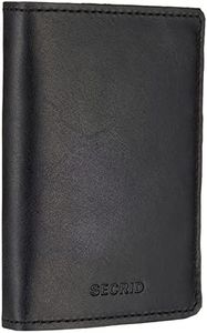 Secrid Vintage Leather Slim Wallet, Black