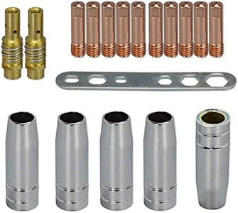 RIVERWELD MB15 15AK Contact Tip 0.8mm M6 & Tips Holder Difuser & Shield cup For MB15 15AK MIG Welding Torch 18pk