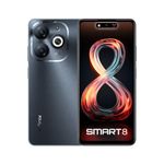 Infinix Smart 8, 3+64GB, Timber Black, Sim Free Smartphone, Unlocked to all UK Networks, UK Plug + 2 Year Warranty