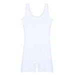 speerise Gymnastics Leotards for Kids Toddler Leotard Gymnastics Dance Leotards for Girls Boys Dance Unitard for 2-16 Years, White, Large