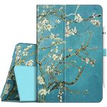 Fintie Folio Case for iPad 9th / 8th / 7th Generation (2021/2020/2019) 10.2 Inch - [Corner Protection] Premium Vegan Leather Stand Back Cover w/Pencil Holder, Auto Sleep/Wake, Blossom