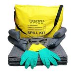 TECHNOSPILL Universal Spill Kit. Absorb all type of Oil & Chemicals, Water based Oils or Chemicals, Crude Oil, Other Acidic & Alkalis based Liquids (50L)