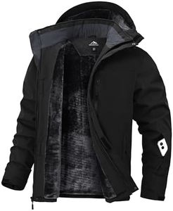 Zoofly Ski Jackets for Men Durable Windproof Winter Work Coat for Men with Pockets Motorcycle Jacket Ripstop Black 3XL