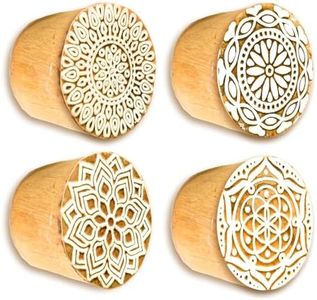 crochet mural décoratif pour bijoux de manteaux - mangue brute incurvée à la main - design mandala