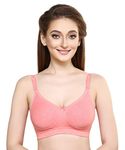 Libra Side Support Full Coverage Inner Elastic Bra (Lib-Slubts-001, Peach, 34D)