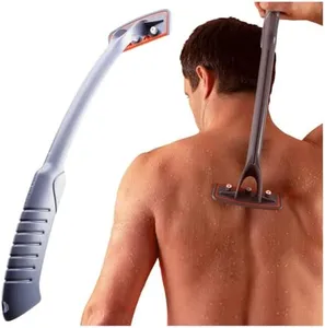 BRO SHAVER, Back Shaver for Men (DIY) Back & Body Hair Trimmer. Shave Wet or Dry. No Expensive Refills - Uses Double Edge Razor Blades. Ergonomic Handle