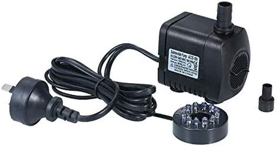 Domary LED Light Submersible Pump 800L/H Ultra-Quiet Aquarium Pond Tank Pool Water Fountain Pump AU Plug