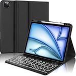 typecase Keyboard case for iPad Air 11 (M4/M3/M2,2026/2025/2024),Air 5th/4th & Pro 11(4th/3rd/2nd/1st) with 7-Colors Backlit, Multi Viewing Magnetic Detachable Wireless Keyboard case, Pencil Holder