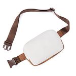 Telena Leather Belt Bag for Women Fashionable Fanny Packs Cross Body Bag Waist Pack Black