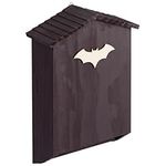 Navaris Pine Wood Bat House - Large Outdoor Bat Box - Bat House with 2 Chambers - Double Chamber Wooden Bat Roosting Box for Outside - 26x10.2x42cm