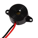 Oumefar DC 3-24V 100mm Electronic Tone Buzzer 85 to 95db Alarm Continuous Sound Cable Piezoelectric Buzzer for Computers Printers Photocopiers Alarm etc