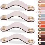 LEREATI 4 Pack Leather Drawer Pulls