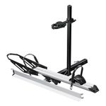 Young Electric Hitch Mount Single Bike Rack with Ramp for Electric Bike, 100 lbs. Capacity Bike Carrier for Truck, Trailer, RV, SUV